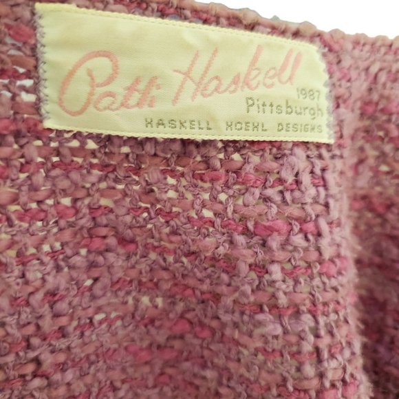 Patti Haskell Vintage Woven Jacket Dolman Cocoon Cardian Magenta One Size - Picture 9 of 10